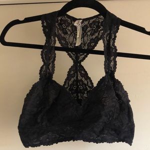 Free People black lace bralette